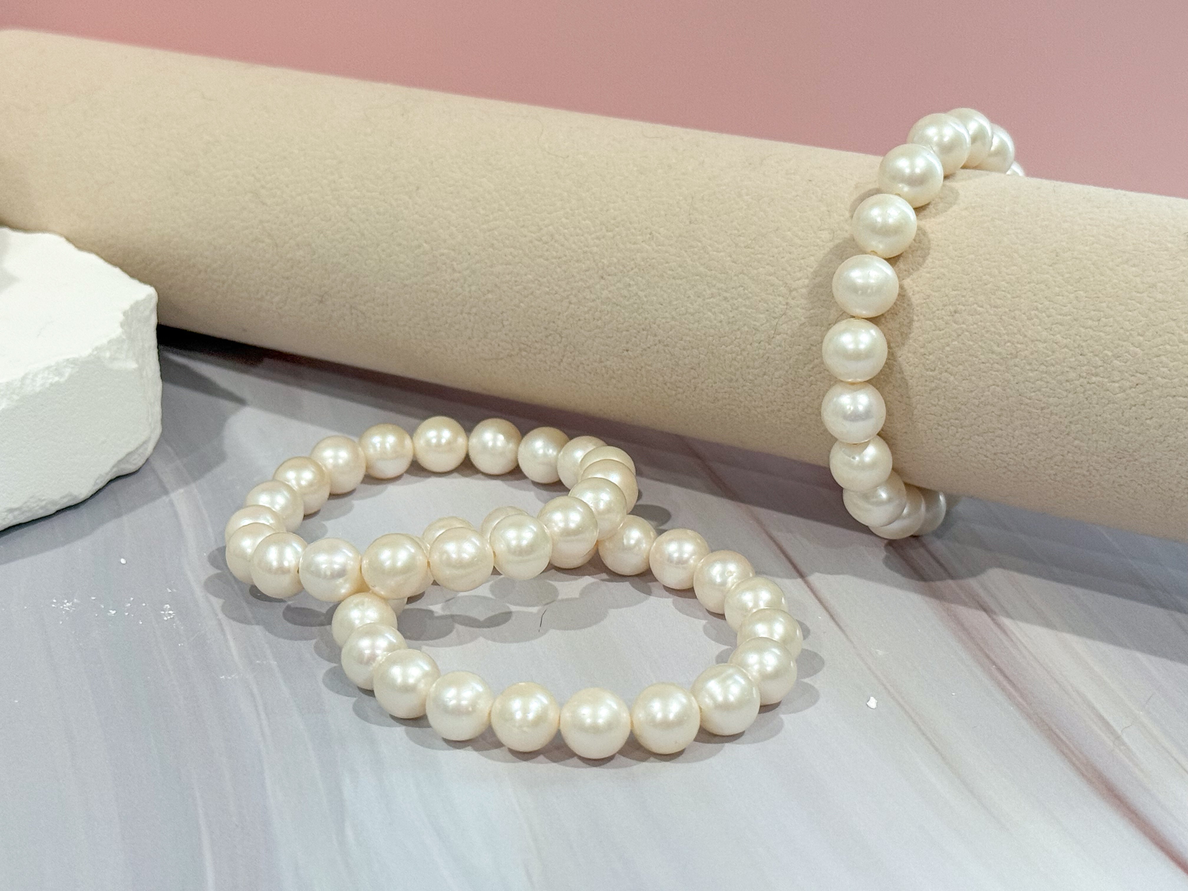 White Edison Freshwater Pearl Bracelet – Dandelyn