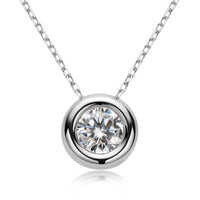 1ct Moissanite Bezel Pendant