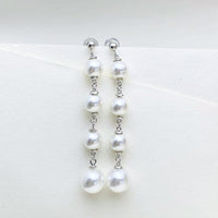 4-Pearl Dangling Earrings