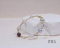 6-9.5mm Mixed-Pearl Bangle