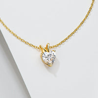 1ct Heart Moissanite Solitaire Pendant