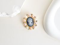6-7mm Multicolor Freshwater Pearl Brooch