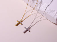 3mm Moissanite Cross Pendant
