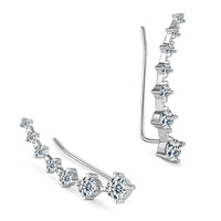 Moissanite Climber Earrings