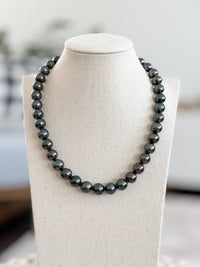 11-12mm Black Tahitian Pearl Choker Necklace