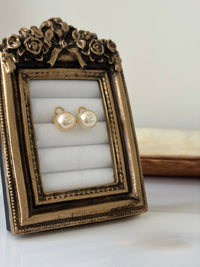 Creamy White South Sea Pearls Stud Earrings