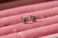 Moissanite Butterfly Stud Earrings
