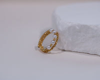 3mm Akoya Pearl Spiral Ring